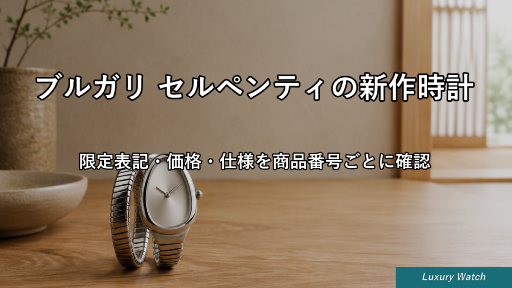 ブルガリ セルペンティの時計を商品番号ごとに確認するイメージ